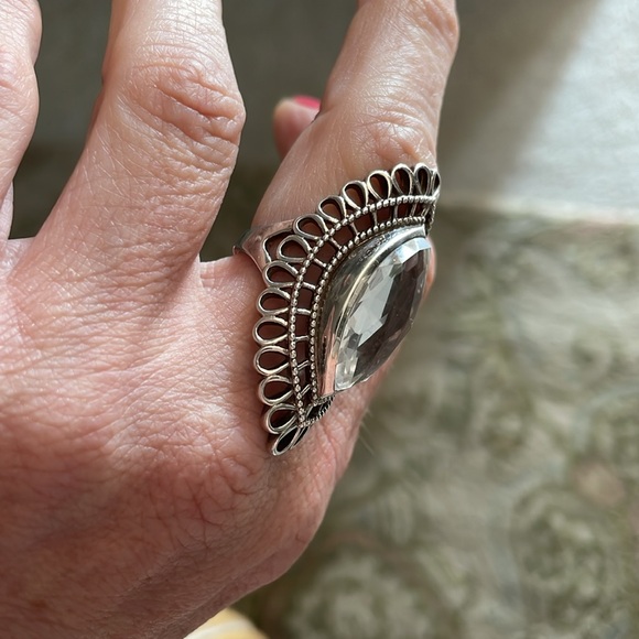 New Sterling Austrian crystal ring - Picture 3 of 8